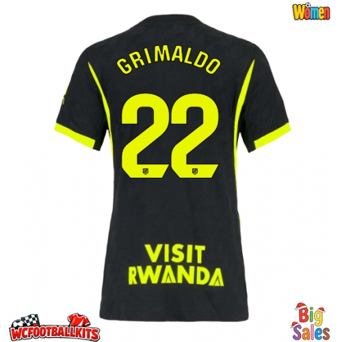 Atletico Madrid Alejandro Grimaldo #22 Replica Away Stadium Shirt for Women 2026-27 Short Sleeve
